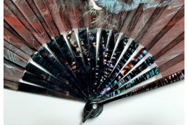 Nyx at sunset, fan by Lasellaz circa 1890