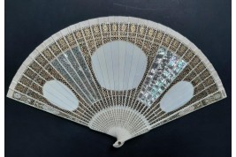 Psyche and Eros, fan circa 1900