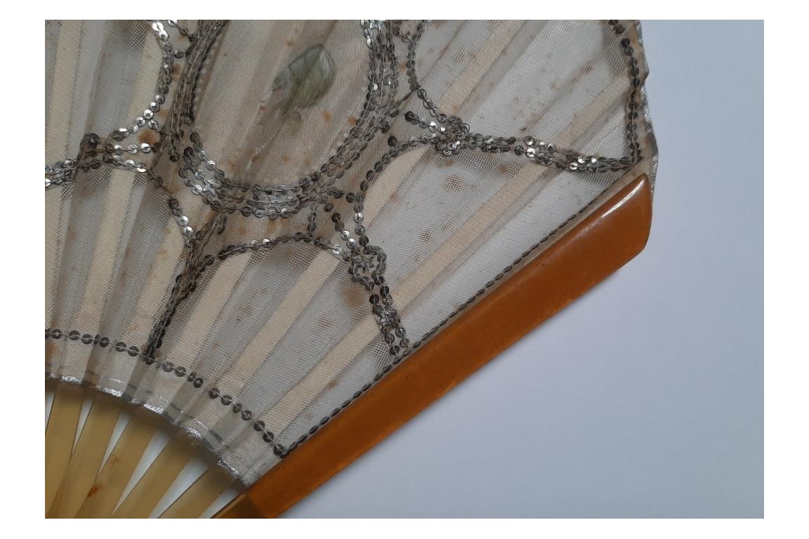 Beauty of Art Deco period, fan circa 1920