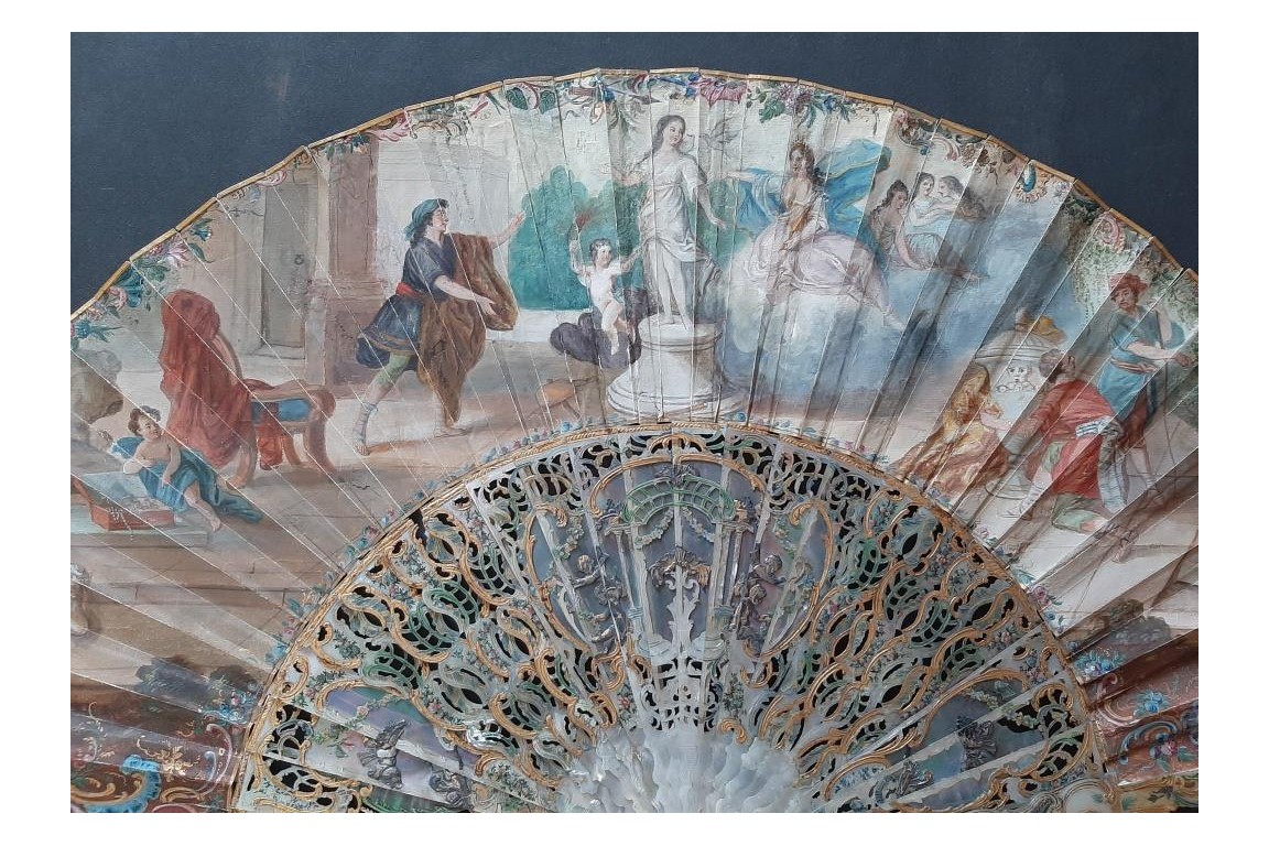 Galatea and Pygmalion, fan circa 1750