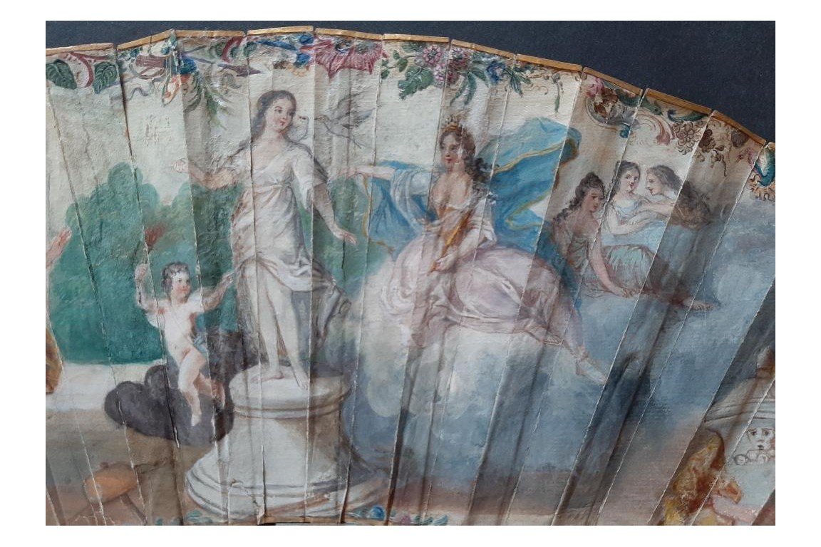 Galatea and Pygmalion, fan circa 1750