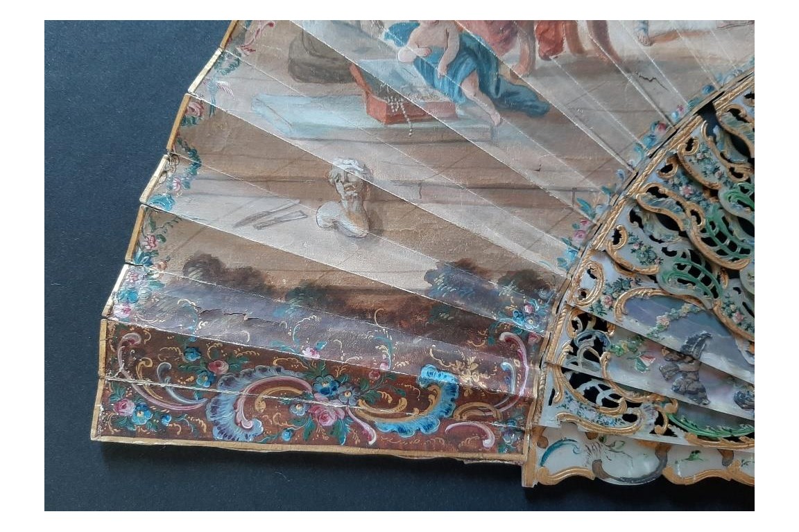 Galatea and Pygmalion, fan circa 1750