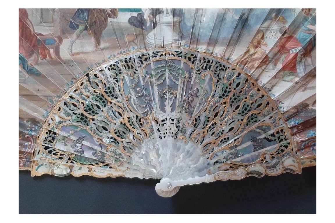Galatea and Pygmalion, fan circa 1750