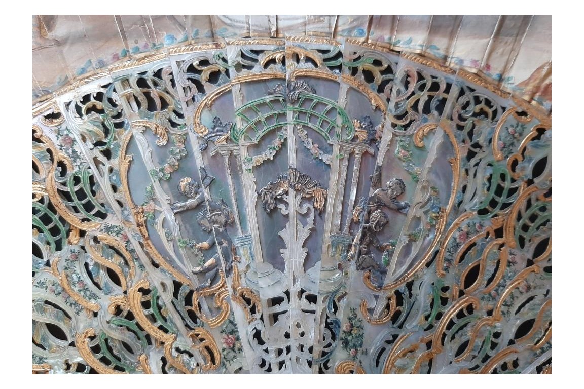 Galatea and Pygmalion, fan circa 1750