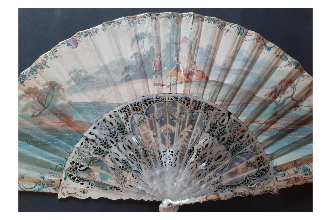 Galatea and Pygmalion, fan circa 1750