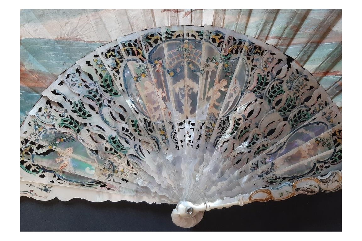 Galatea and Pygmalion, fan circa 1750