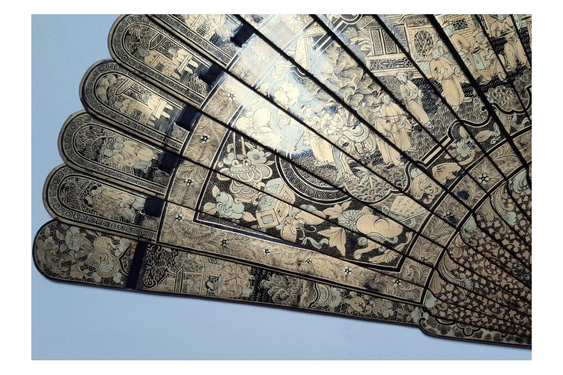 Audiences, Chinese fan circa 1840