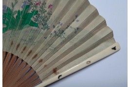 The watermelon seller, fan circa 1875-1900. Japan
