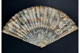 The lady with fan, fan circa 1730-40