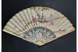 The lady with fan, fan circa 1730-40