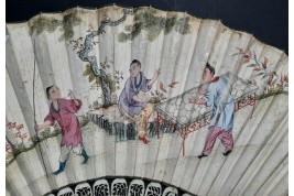 The lady with fan, fan circa 1730-40