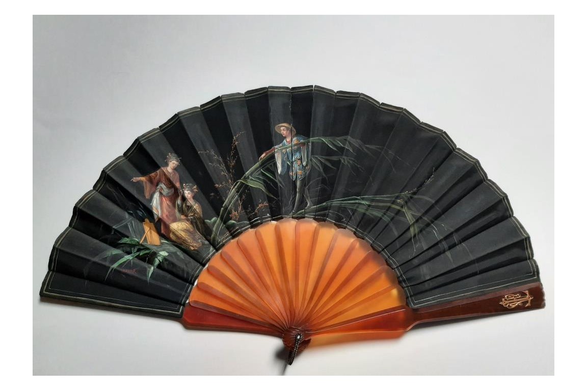 Japonaiserie, fan by Lhomme and Duvelleroy, circa 1880