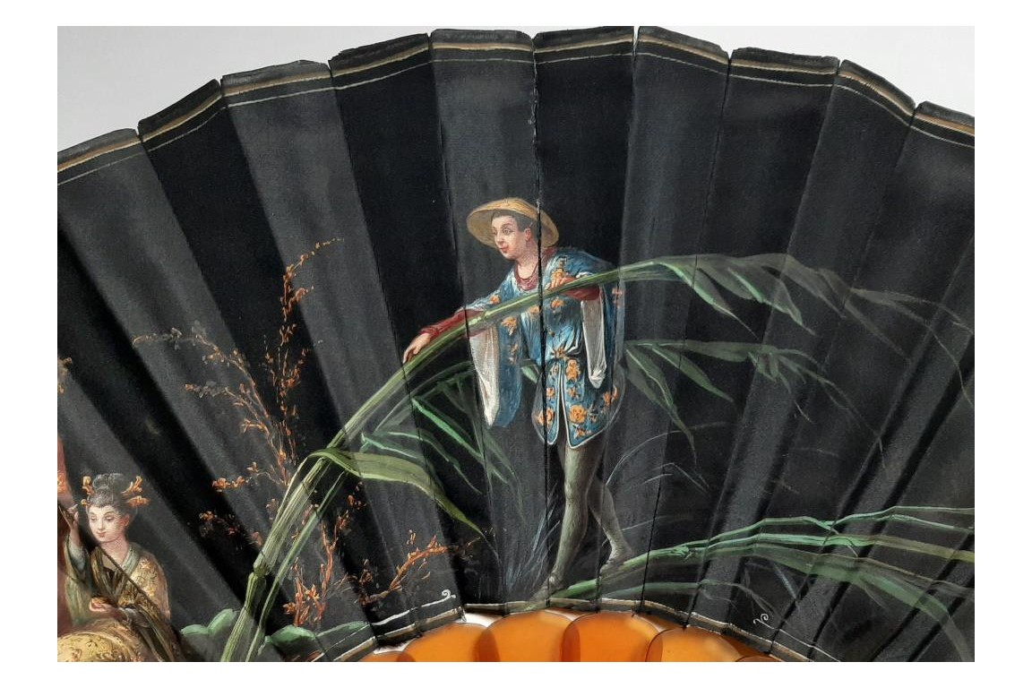 Japonaiserie, éventail de L'homme et Duvelleroy vers 1880