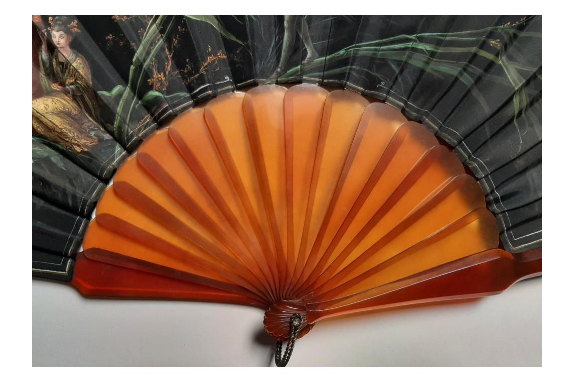Japonaiserie, fan by Lhomme and Duvelleroy, circa 1880