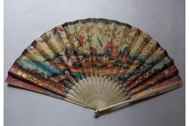 La cueillette chinoise, éventail vers 1800-10