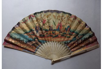 The Chinese harvest, fan circa 1800-1810