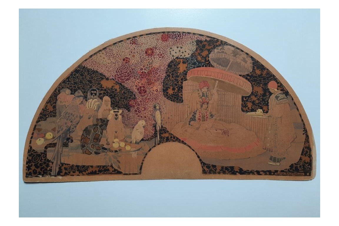 La nababesse, feuille d'éventail de Sheringham vers 1910
