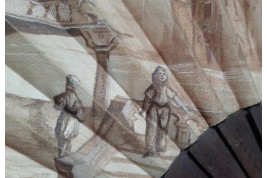La médina, éventail fin XIXème siècle
