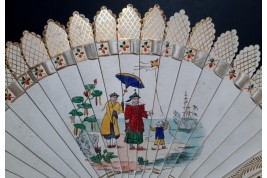 The kite, dance card fan, circa 1820-30