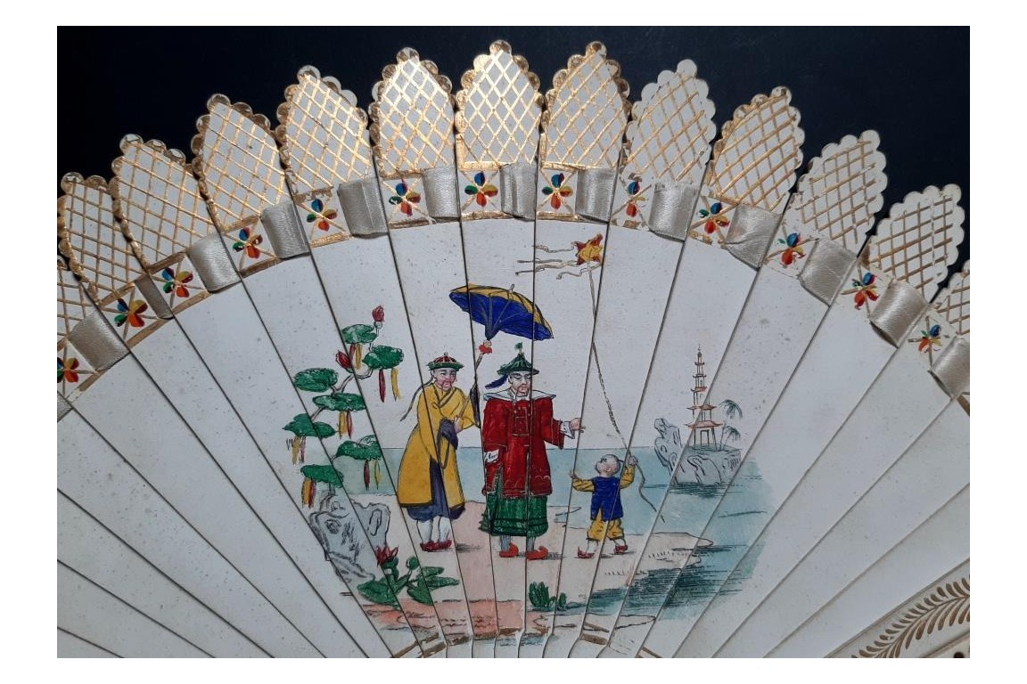 The kite, dance card fan, circa 1820-30