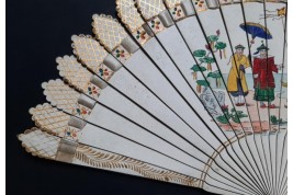 The kite, dance card fan, circa 1820-30