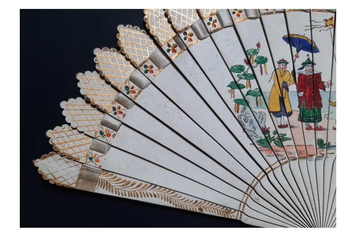 The kite, dance card fan, circa 1820-30