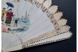 The kite, dance card fan, circa 1820-30