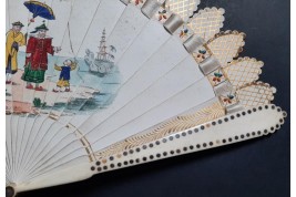 The kite, dance card fan, circa 1820-30