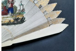 Dancing Chinoiserie, dance card fan, circa 1825-30