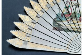 Dancing Chinoiserie, dance card fan, circa 1825-30