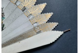 Dancing Chinoiserie, dance card fan, circa 1825-30