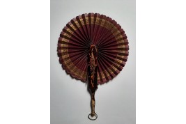 Indienne and chinoiserie, fixed fan, 19th century