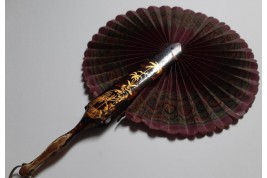 Indienne and chinoiserie, fixed fan, 19th century