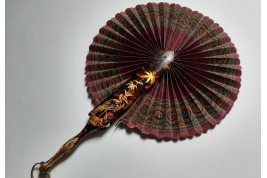 Indienne and chinoiserie, fixed fan, 19th century