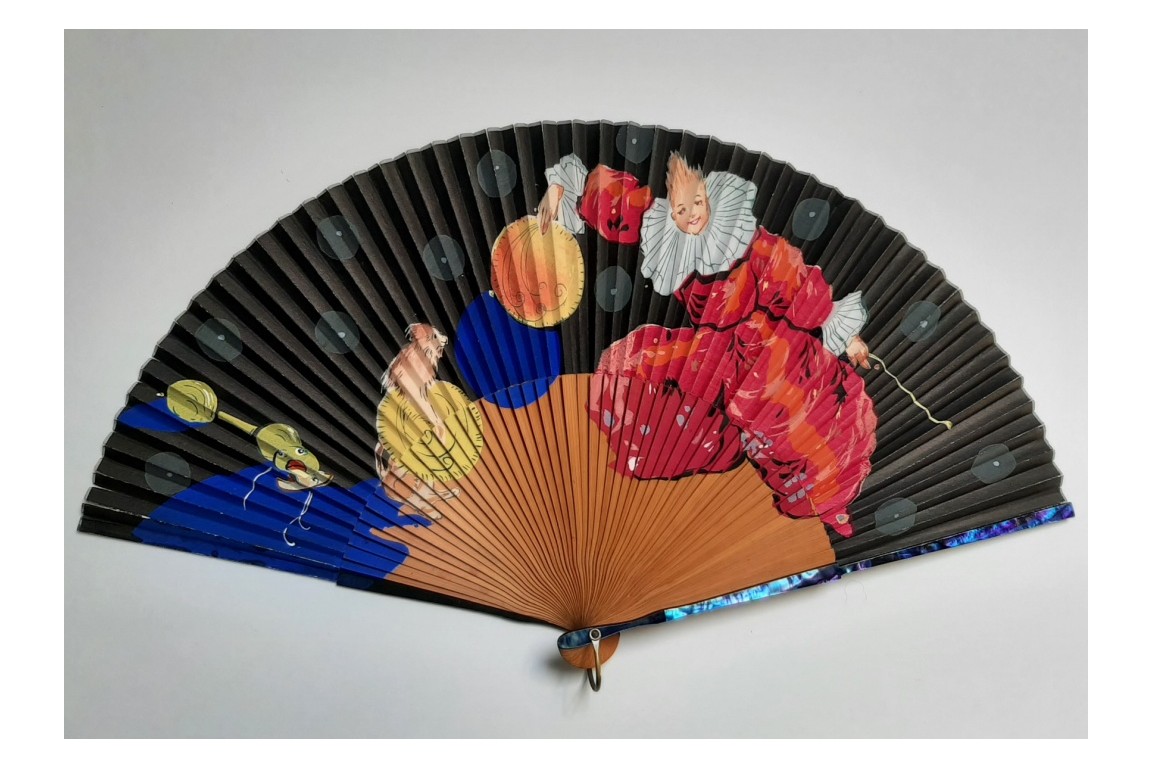 Les couleurs du cirque, éventail XXème siècle