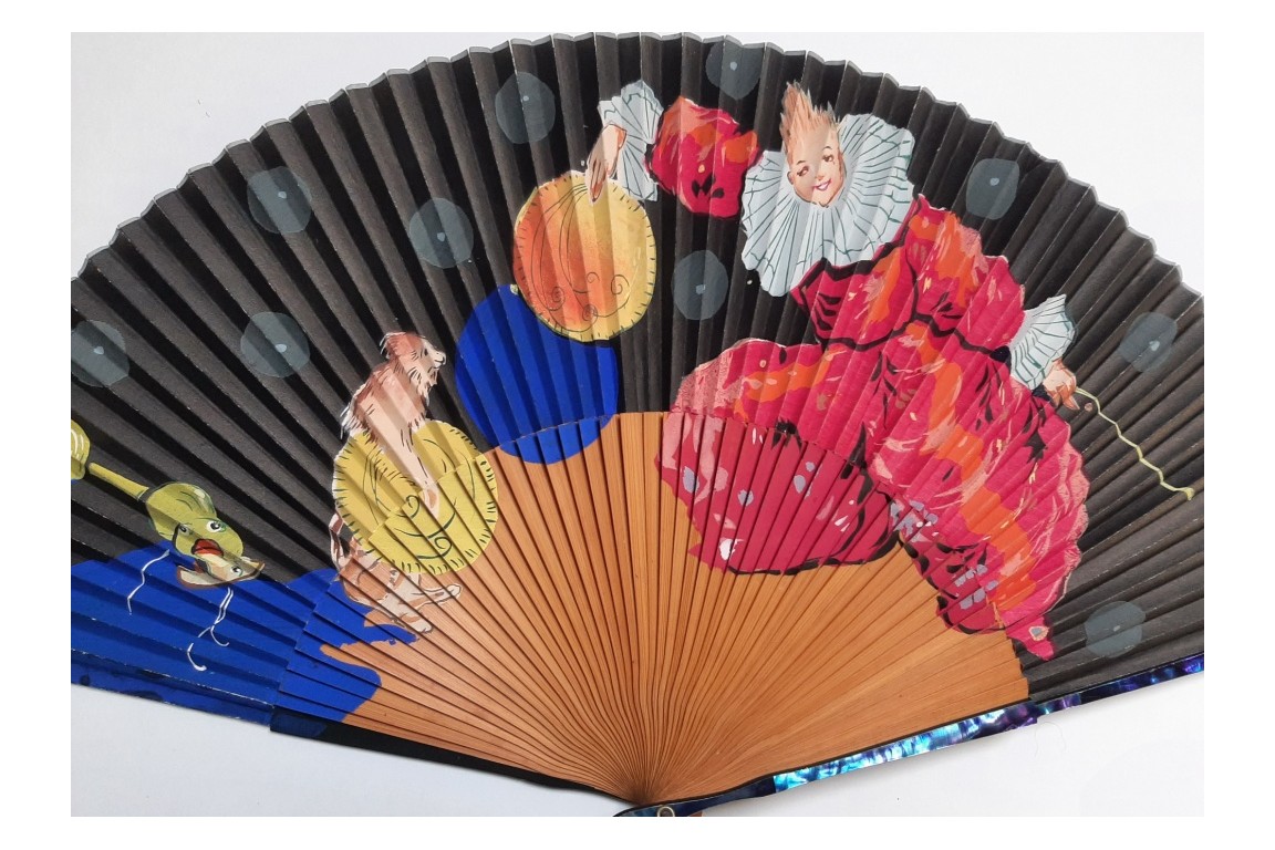 Les couleurs du cirque, éventail XXème siècle