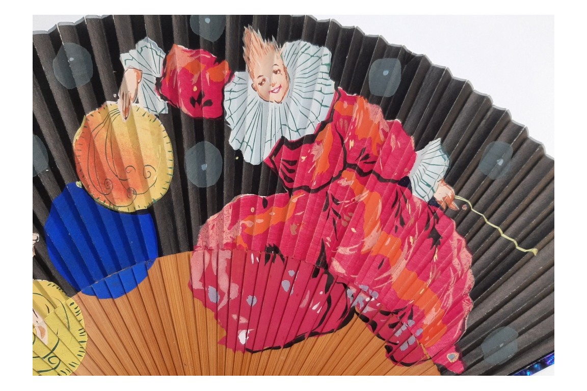 Les couleurs du cirque, éventail XXème siècle