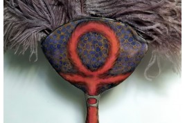 Life in pink and Egyptomania, fixed fan by Coty circa 1914