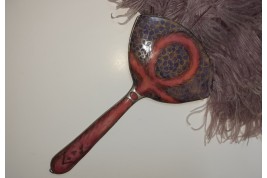 Life in pink and Egyptomania, fixed fan by Coty circa 1914