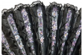 A chiffon of violets flowers, fan circa 1890