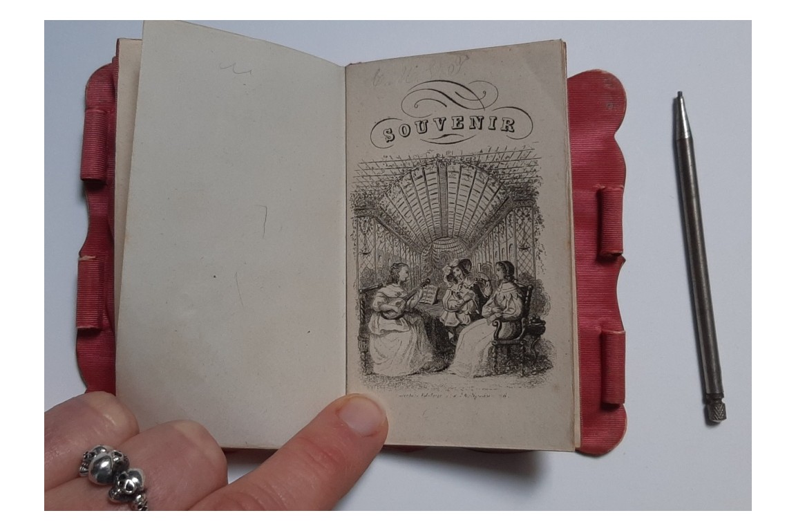 The sunset on the bay, 19th century notebook