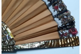 Flowers, fan around 1880