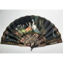 The shepherdess and the marquise, fan of Lasellaz around 1890