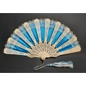 Sultane blue fan, circa 1900