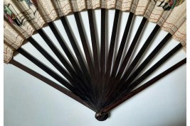 Charles and Robert's hot-air balloon in the Tuileries Garden, fan circa 1783-84