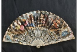 The Family of Darius in front of Alexander, fan circa 1740-50