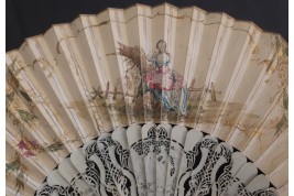 The Family of Darius in front of Alexander, fan circa 1740-50