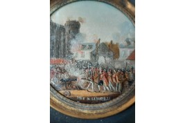 Storming of the Bastille, 19th century miniature