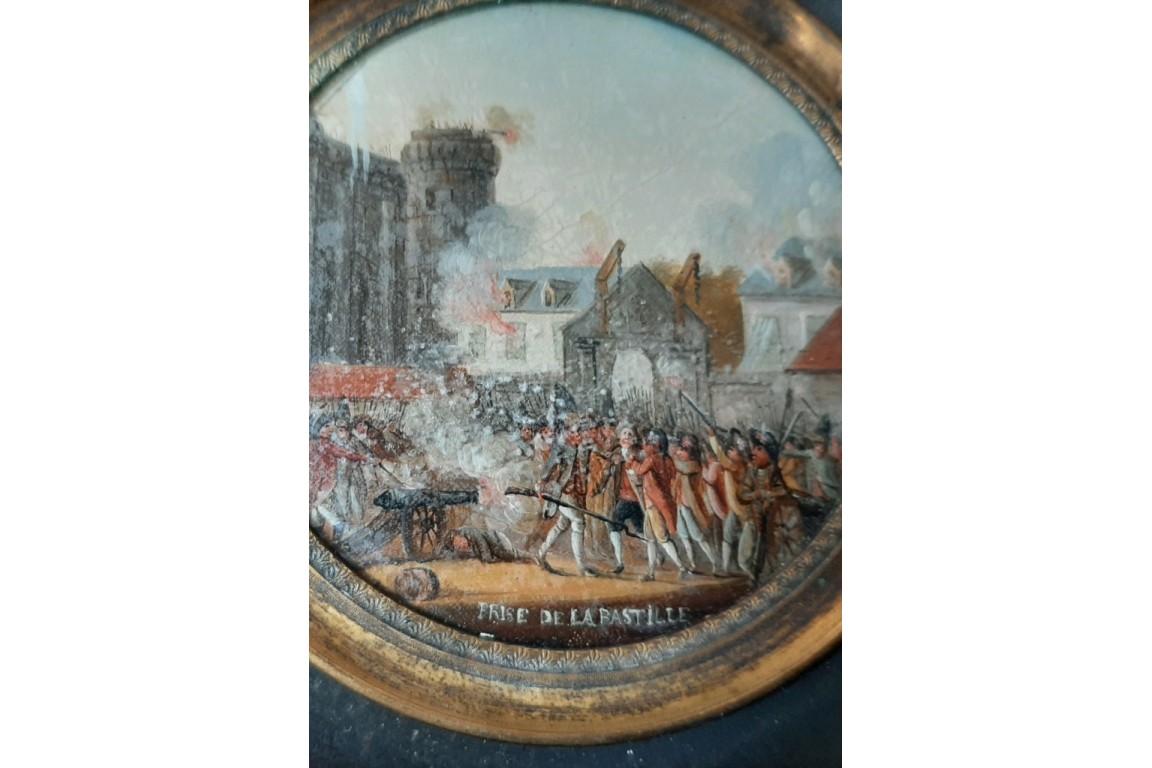 Storming of the Bastille, 19th century miniature