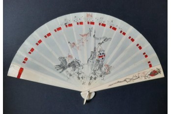 Tadere au peace loqui, fan from a Duchesse, 19th century